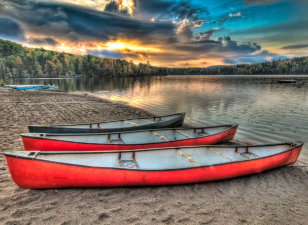 CANOE ON LAKE CANOE ON LAKE